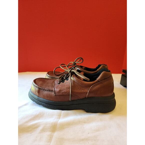 Vintage RED WING BROWN LEATHER STEEL TOE SUPER SOLE SHOES MADE IN USA 6.5 d mens main image 4